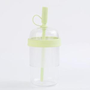 Minimalist Plastic Water <b>Bottle</b> With Straw Screw-On Cap Bpa Free Travel Drinkware With Gift <b>Box</b> Kraft Paper Packaging - Product Image 5