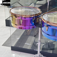 Jingying Factory High-end Professional 13-14 Inch Timbale Percussion Set with Electroplating Process Drum Kit Parts&Accessories