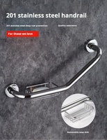 Barres de main courante en acier inoxydable à 135 degrés de qualité hospitalière Barres de sécurité pour salle de bain pour personnes âgées et handicapées avec porte-savon
