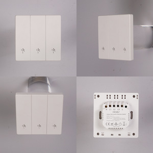 สวิตช์เซ็นเซอร์ตรวจจับการเคลื่อนไหวอัจฉริยะสำหรับบ้าน 123 ทาง Wi-Fi สีขาว แผง PC ทนไฟ 10A 90-245V - Product Image 4