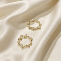 Bagues en argent 925 naturel d'eau douce tressées, bagues tendance pour femmes 925