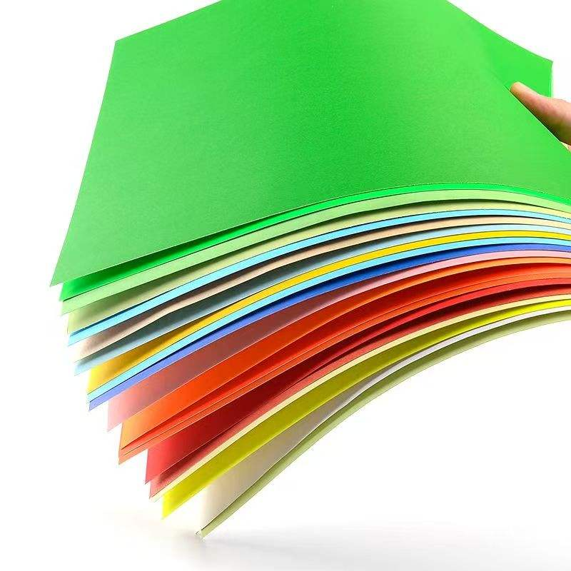 210mm*297mm Colored Cardboard Roll Double Side Eco-Friendly Antistatic 80gsm Origami Craft DIY Flowers Decoration Custom Color