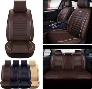 Housse de luxe imperméable en cuir PU marron Fabricant de housses de siège de voiture personnalisées - Product Image 5