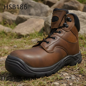 Botas de Seguridad Industriales LXG, Modelo Hua Singh Vintage, con Puntera de Acero, Cuero de Grano Completo Aceitado, Calzado de Protección Industrial HSB186 - Product Image 5