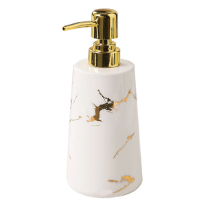 Luxury Simple Press Bottle Bathroom Toilet Shampoo Shower <strong>Gel</strong> Ceramic Empty Sub-Bottle - Product Image 2