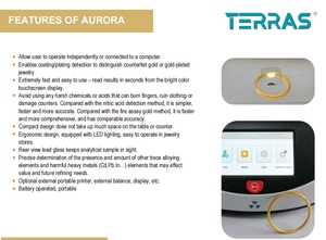 เครื่องวิเคราะห์โลหะมีค่าระดับมืออาชีพ Terras Aurora600 พร้อมตัวตรวจจับ Si-Pin - ผู้ผลิตเครื่องทดสอบทองคำและเงิน - Product Image 5