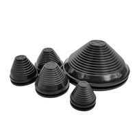 Bouchons anti-poussière en caoutchouc pour câbles, noirs, coniques, joints d'étanchéité pour câbles, passe-câbles en caoutchouc EPDM, garnitures d'entrée/sortie, protecteurs de câbles