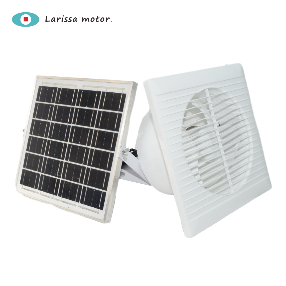 Solar Panel Battery Operated Extractor Fan For Bathroom Kitchen