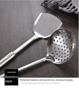 Venta caliente 7 piezas utensilios de cocina accesorios de cocina grado alimenticio 410 juego de utensilios de acero inoxidable