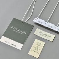 Etiquetas Tejidas Multimaterial con Cuerda de Algodón y Broche de Plástico para Marcas de Ropa, Servicio Personalizado OEM