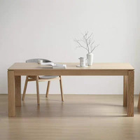 Table à manger en bois massif de style nordique, design luxueux et léger, rectangulaire, meubles pour la maison, pour salle à manger/salon/bureau