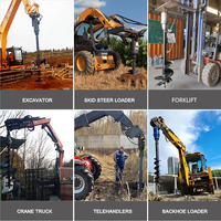 Tarière de forage de trous de poteaux professionnelle pour excavatrice, à entraînement par boîte de vitesses, haute technologie, pour le forage de roches, à bon prix