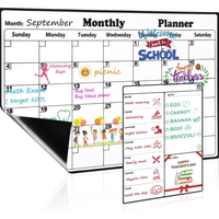 Tableau magnétique effaçable à sec personnalisé bloc-notes magnétique pour réfrigérateur calendrier mensuel/hebdomadaire avec marqueur effaçable à sec