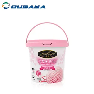 Food grade IML pp take away plastic ice cream tub with lid