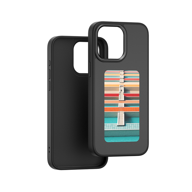 AI EInk Smart NFC APP Refesh Screen Mobile Phone Case For iPhone 16Plus 16 15 13 12 16Pro Max DlY Back Cover 4 Colors Display