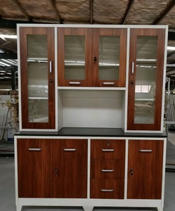 Mueble de Cocina Metálico Moderno, Armario de Cocina de Acero con Cajón, Lemari <span class=keywords><strong>Baja</strong></span>, Resistente y Duradero - Product Image 1