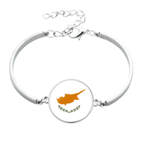 Maßgefertigtes Kolumbien-Flaggen-Cabochon-Armband, Metallketten-Zeitedelstein-Armband für Fußballfans & Festivalgeschenke