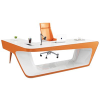 Scrivania da Ufficio Moderna di Design in Legno Bianco di Lusso per Manager in Vendita