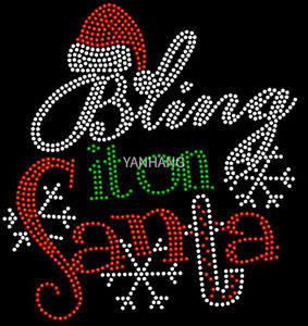 Chapeau de Noël en gros transferts de chaleur de haute qualité DMC Ss10 bleu rouge cristal fer sur <span class=keywords><strong>Strass</strong></span> transferts pour bricolage chapeaux <span class=keywords><strong>t</strong></span>-shirts - Product Image 6