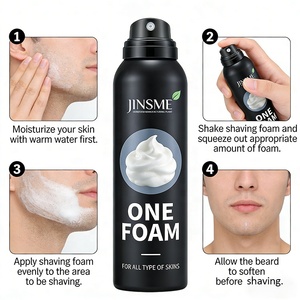 Espuma de Afeitar Hidratante para Piel Sensible OEM/ODM - ONE FOAM con Glicerina, Mentol y Extracto de Plantas 200ml para Hombres - Product Image 4
