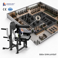 Machine de musculation professionnelle de haute qualité pour centre de fitness, modèle 500 Square, avec extension dorsale et charge de plaques en acier, pour exercices pectoraux