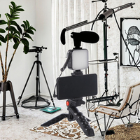 Anneau lumineux pour selfie à LED très vendu, avec microphone pour diffusion en continu sur TikTok, éclairage photographique de beauté de bureau, support de téléphone, trépied