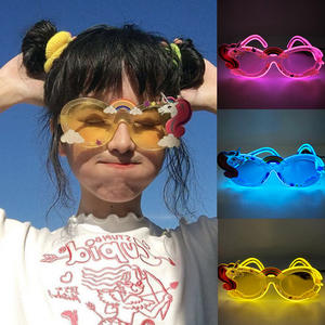 RICHSHINING 2025 Nouveau Design Lunettes LED Contrôle de la Musique <span class=keywords><strong>Licorne</strong></span> Arc-en-ciel LED Lunettes Lumineuses Brillant dans le Noir pour la Décoration de Fête - Product Image 2