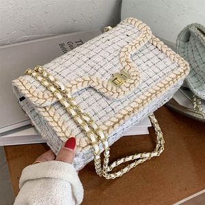 Pequeño bolso de cadena de lana para mujer, <span class=keywords><strong>2020</strong></span> otoño/invierno nuevo estilo coreano de moda, versátil bandolera de un solo hombro a la moda S - Product Image 2