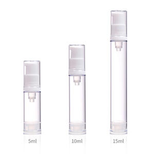 En stock, flacons pompe en plastique 5/10/15 ml, flacon pompe à émulsion sous vide, sérigraphie - Product Image 3