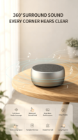 Haut-parleur portable sans fil BT 5.0 5W en métal BS01, mini, stéréo 3D, subwoofer, 800mAh, carte TF, AUX, Wi-Fi, son surround 360°, haut-parleur domestique
