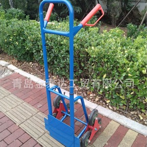 Stair Climbing Cargo <b>Trolley</b> Four Wheel 150kg Load Industrial Use Tool Cart Single Layer <b>Foldable</b> Telescopic - Product Image 2