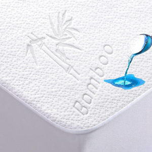 Protector de Colchón Impermeable, Cubre Colchón de Viscosa de Bambú con Bolsillo Profundo, Tejido Transpirable <span class=keywords><strong>3D</strong></span>, Suave, Lavable - Product Image 1