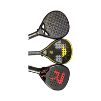 Raquette de tennis et de padel OEM en gros, personnalisée, surface en fibre de carbone 3K/12K/18K, noyau en mousse EVA, forme goutte d'eau, portable pour la plage