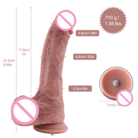 Hismith Dildo réaliste en silicone double densité de 9,99 pouces, jouet sexuel pour adultes, fonction de squirting, système KlicLok, prix d'usine en gros