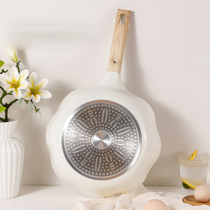 Ensemble d'ustensiles de cuisine en aluminium Céramique antiadhésive de marbre blanc Ensemble de poêles à frire et casseroles pour la cuisine domestique - Product Image 5