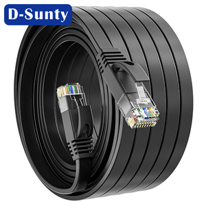 Câble Ethernet plat D-Sunty Cat6 1000 Mbps en cuivre pur, cordon de raccordement réseau RJ45 UTP 8 conducteurs torsadés - Product Image 1