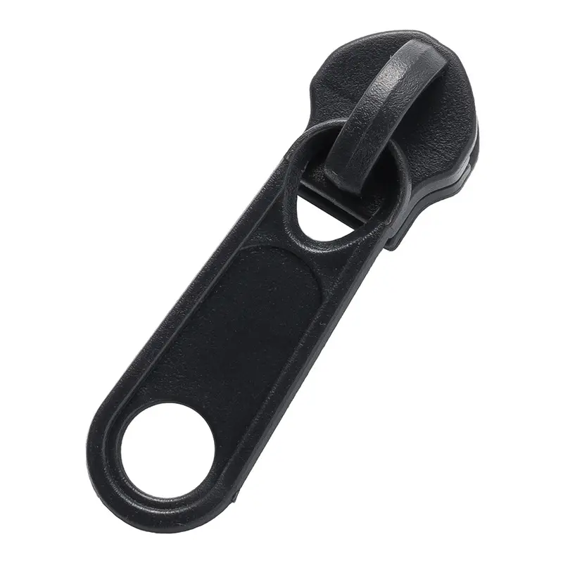 Wholesale Bag Accessories Nylon Zipper Slider Handbag Zipper Puller Non Locking Plastic 3 # 5 # Black White Pom Plating