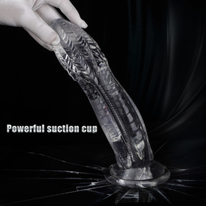 Leistungs starke Saugnapf Kristall transparente Penis geformte <span class=keywords><strong>Dildo</strong></span> weibliche Masturbation liefert übergroße Vergrößerung <span class=keywords><strong>Anal</strong></span> <span class=keywords><strong>Dildo</strong></span> - Product Image 3