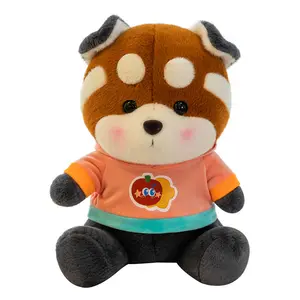 Wholesale Cute Red Panda Stuffed Plush Toy Soft Anime-inspired Pillow for Girlfriend's Birthday Low MOQ Bulk Pillow