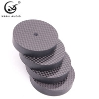 Pads d'isolation antichoc en fibre de carbone noire 50*10mm YIVO XSSH pour équipement audio HIFI, lecteur CD, amplificateur