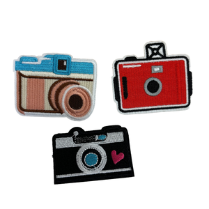 Wholesale Retro <b>Camera</b> Iron-On Embroidered Patches for Hats Fabric Clothing Decoration - Product Image 1