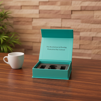 Boîte cadeau magnétique auto-élevante en carton recyclable avec logo personnalisé, doublure en éponge et gaufrage pour bougies, portefeuilles et emballages de luxe