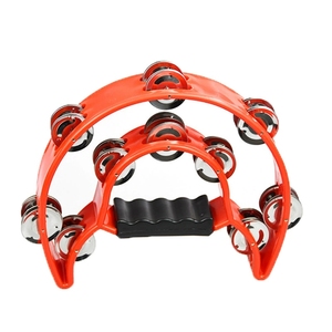 Campanas de mano de plástico con doble fila de 10 cascabeles en forma de media luna, instrumento de percusión Orff para clases de música, venta al por mayor - Product Image 2
