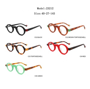 Hengtai, nuevo modelo, montura de acetato rectangular, montura de gafas ópticas, montura redonda de cara pequeña para hombres y mujeres, monturas de gafas - Product Image 3