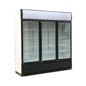 Congélateur vertical à 3 portes avec refroidissement par air et ventilateur, sans givre, faible consommation d'énergie, vitrine réfrigérée verticale - Product Image 1
