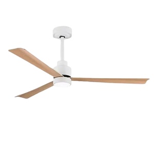 Ventilateur de plafond LED moderne et discret, 3 pales, 42 pouces, avec télécommande et variateur d'intensité lumineuse. - Product Image 1