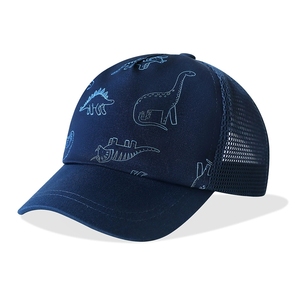 Gorra de Béisbol para Bebés y Niños, Personalizada al por Mayor, con Estampado de Dinosaurio, Malla Transpirable, Protección <span class=keywords><strong>Solar</strong></span>, de Algodón, con Cierre de Velcro Ajustable - Product Image 2