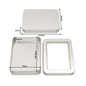 Tùy Chỉnh In Ấn Giáng Sinh Hộp Thiếc Với Nắp Rỗng Hình Chữ Nhật Kim Loại Bao Bì Thiếc Hộp Với Cửa Sổ - Product Image 3