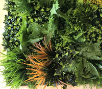 Panneau mural végétal artificiel vert 1x1m avec fleurs, jardin vertical, haie, mur végétal pour la décoration de la maison