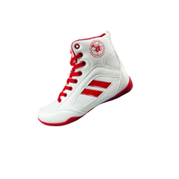 Chaussures de boxe montantes personnalisables avec logo, en PU respirant et maille anti-transpiration, pour jeunes et adultes, clubs d'arts martiaux, équipes, achat en gros